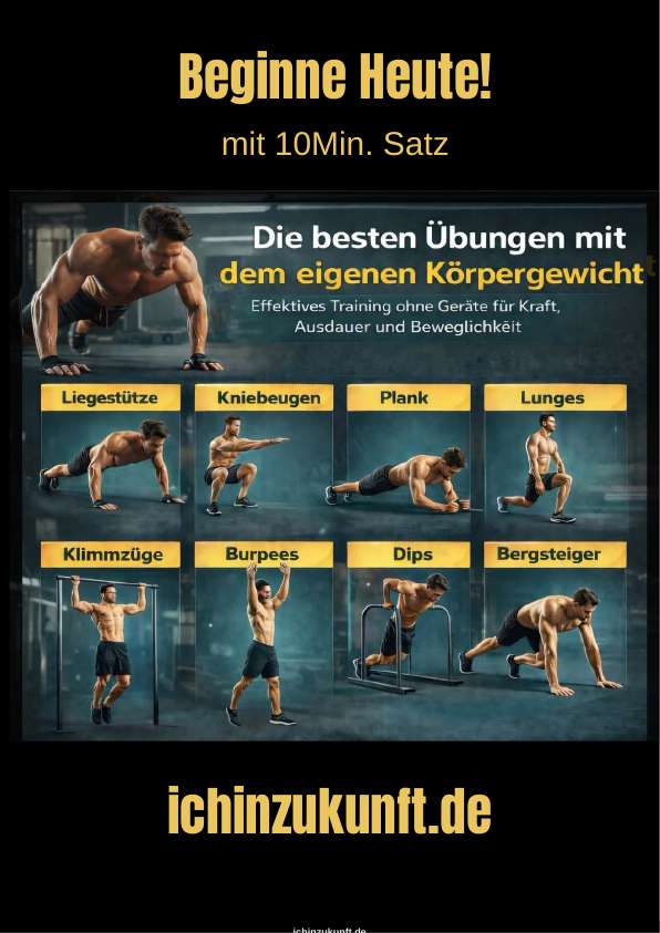 Körpergewicht-Übungen – Einzelkarte A4