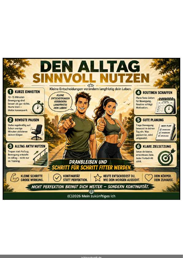 Den Alltag sinnvoll nutzen – Einzelkarte A4