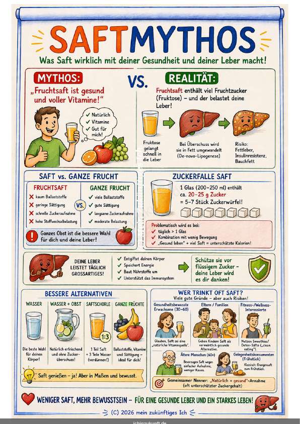 Saftmythos – Was Saft wirklich macht – Einzelkarte A4