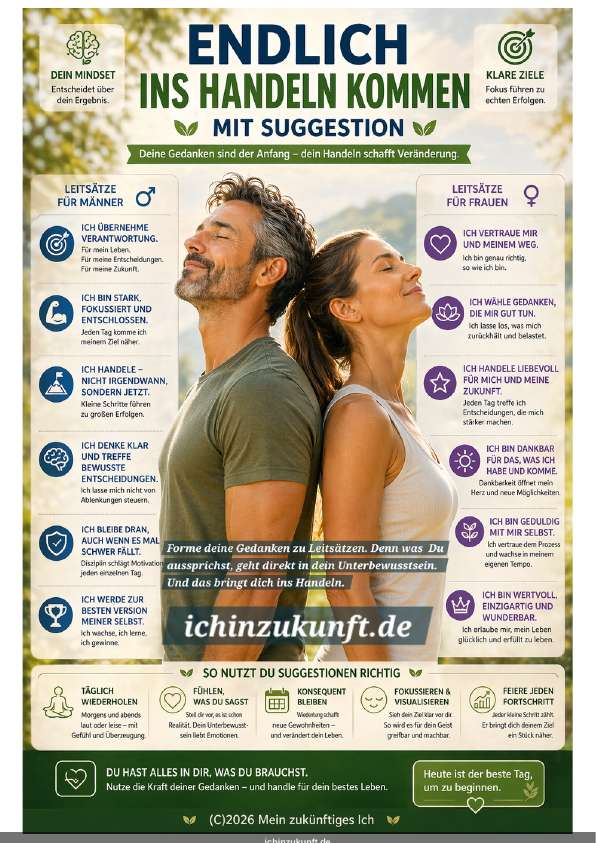 Suggestion – Ins Handeln kommen – Einzelkarte A4
